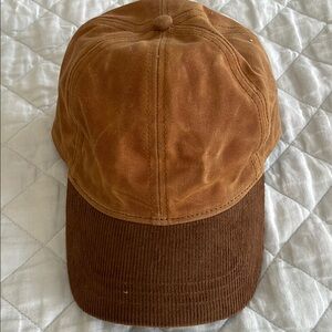 J. Crew Brown Corduroy Hat Classic Six-Panel Design